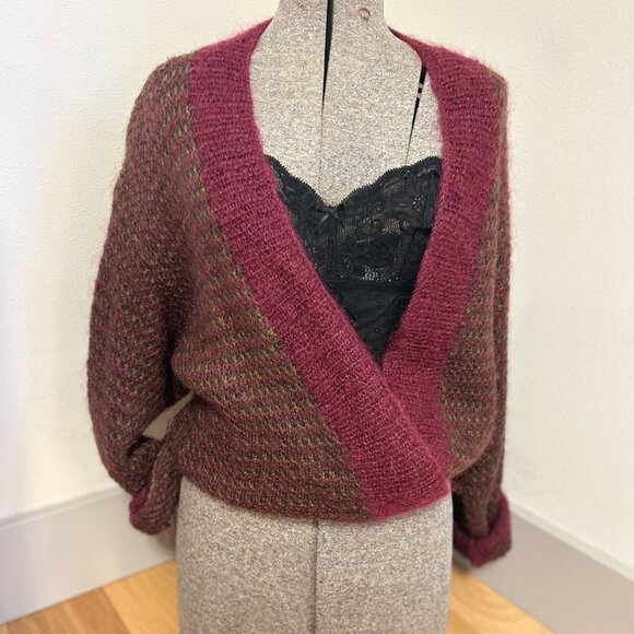 Ellen Tracy Mohair Chunky Wrap Sweater - Picture 2 of 4